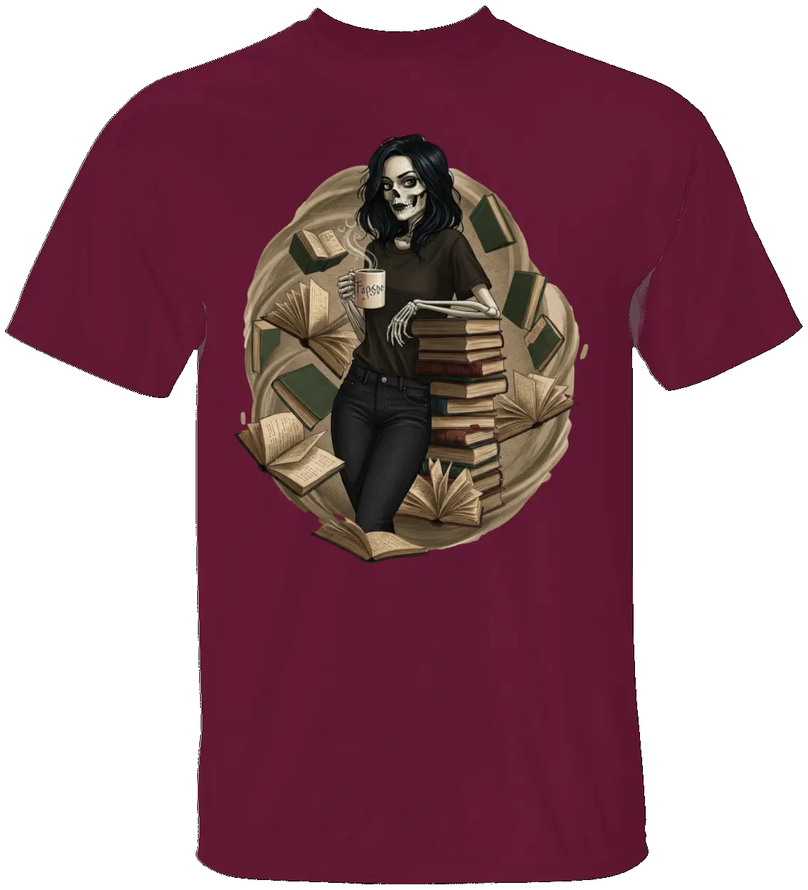 Skeleton Book Girl T-Shirt