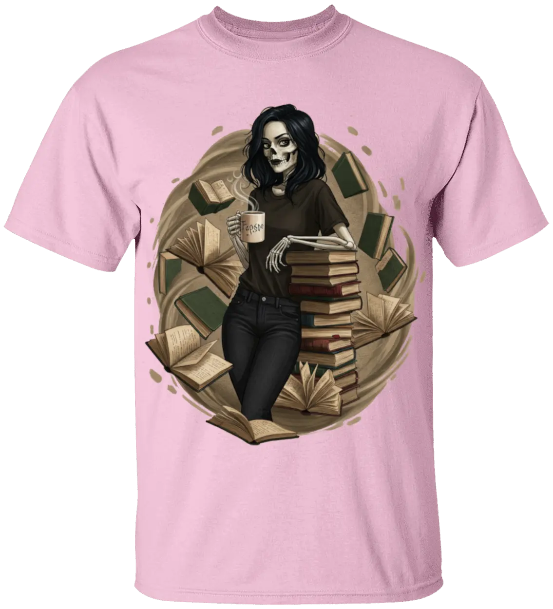 Skeleton Book Girl T-Shirt