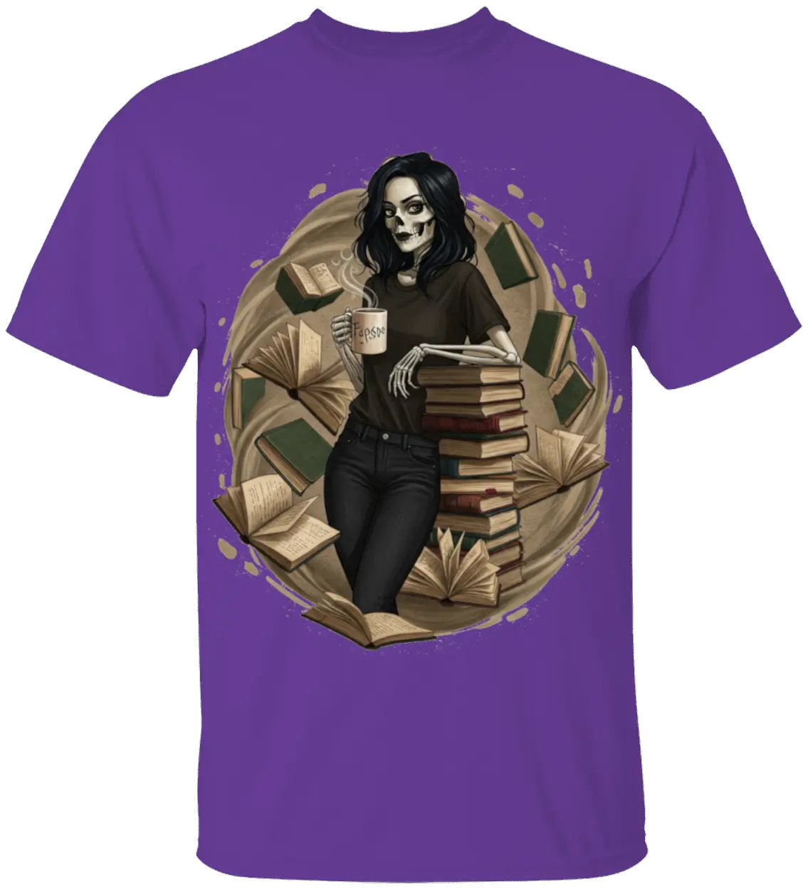 Skeleton Book Girl T-Shirt
