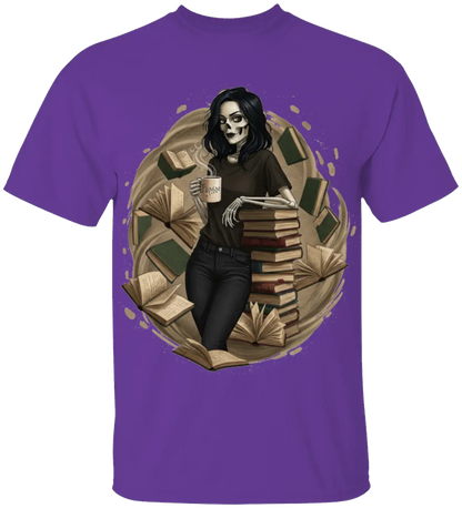 Skeleton Book Girl T-Shirt