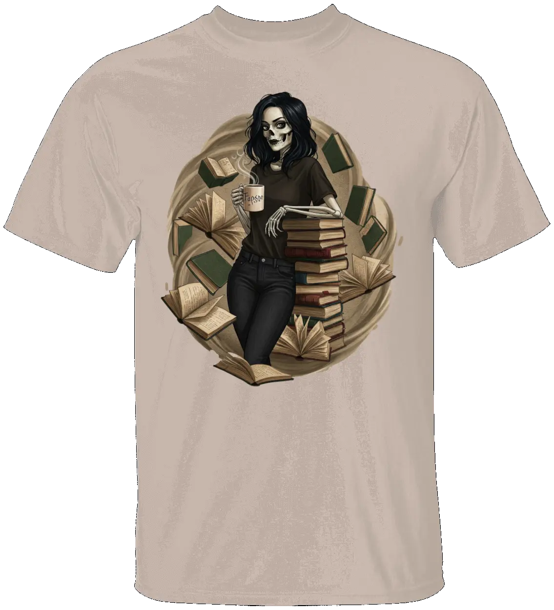 Skeleton Book Girl T-Shirt