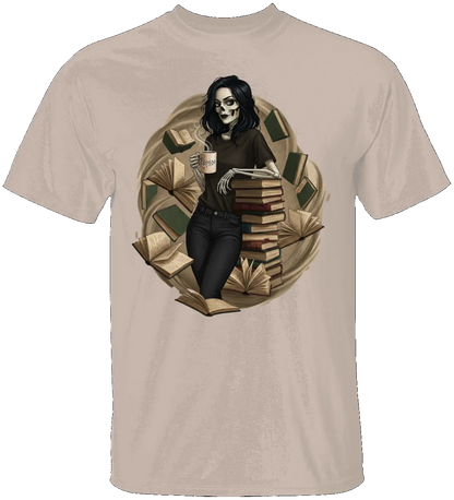 Skeleton Book Girl T-Shirt
