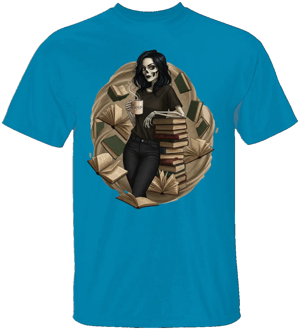 Skeleton Book Girl T-Shirt
