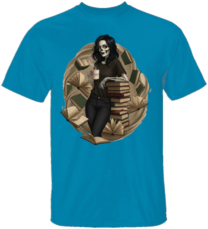 Skeleton Book Girl T-Shirt