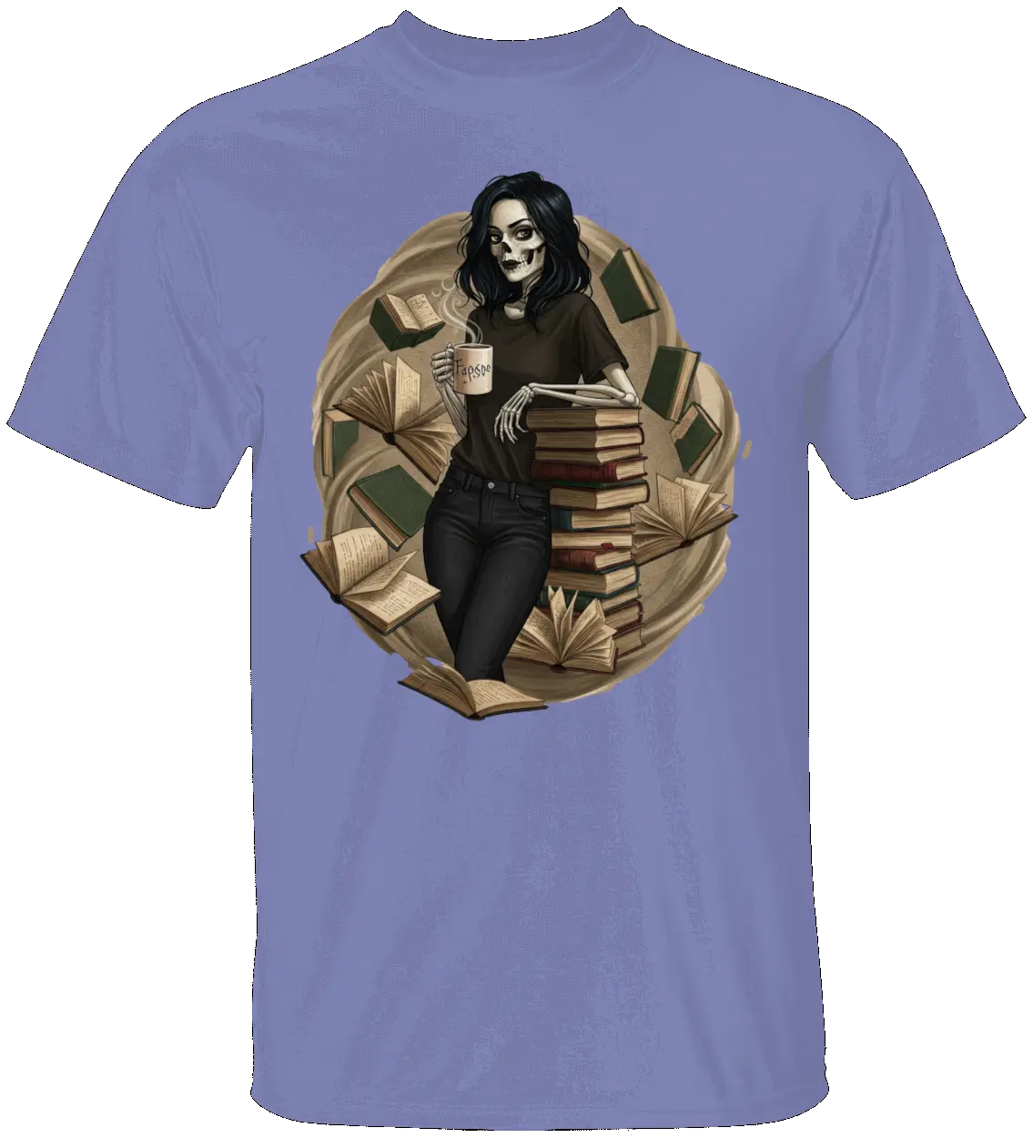 Skeleton Book Girl T-Shirt