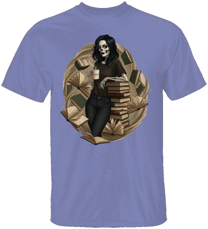 Skeleton Book Girl T-Shirt