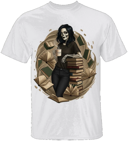 Skeleton Book Girl T-Shirt