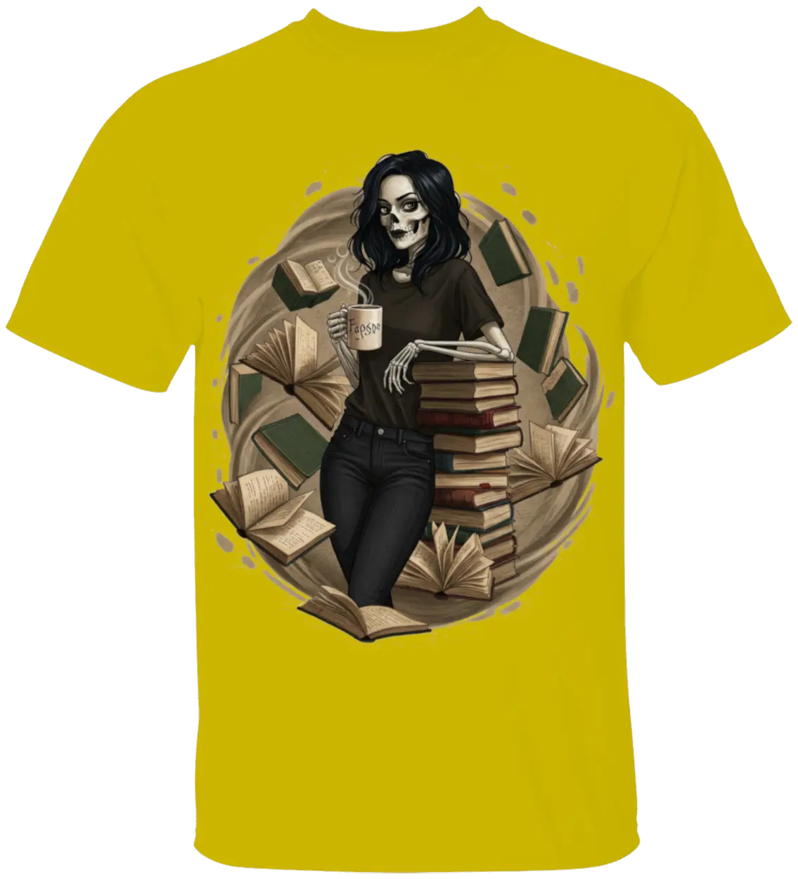 Skeleton Book Girl T-Shirt