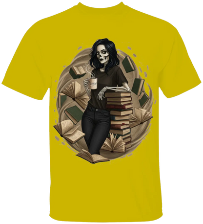 Skeleton Book Girl T-Shirt